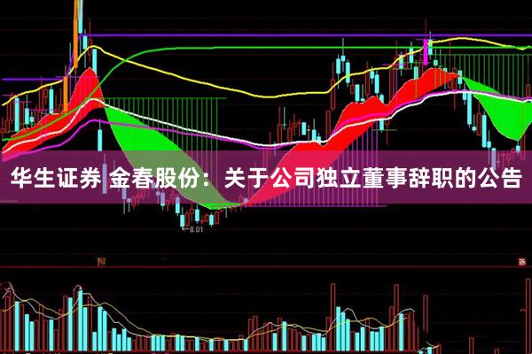 华生证券 金春股份：关于公司独立董事辞职的公告